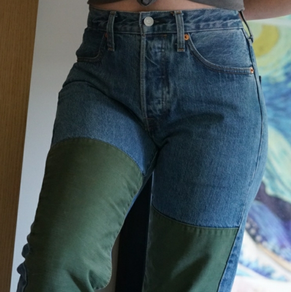 VINTAGE LEVI'S : Artsy patched mom jeans - Picture 3 of 4